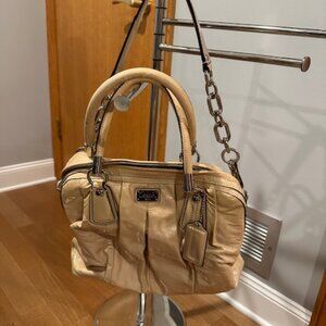 Coach Kristin Creme Patent Leather Satchel Shoulder Bag 16016- RARE COLOR